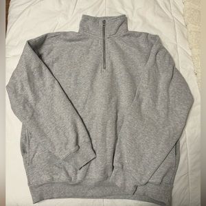 Aritzia TNA cozy AF fleece quarter zip sweater
